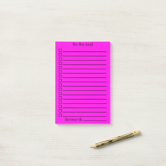 Aanbieden | Roze/Violet Post-it® Notes (Op bureau)