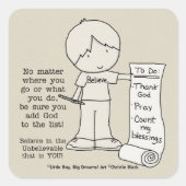 Aanbieden Vierkante Sticker (Voorkant)