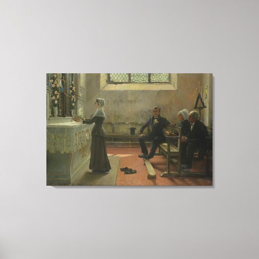 Aanbieding aan de maagd op de dag na de canvas afdruk (Voorkant)