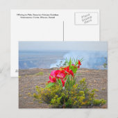 Aanbieding aan Pele, Hawaïaanse vulkaan Godin Briefkaart (Voorkant / Achterkant)