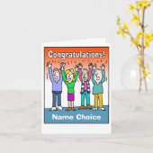 Aanbieding Gefeliciteerd en personaliseer met naam Kaart (Gele Bloem)