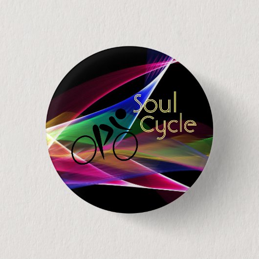 Aanbieding met de Soul Cyclus Retro Neon Ronde Button 3,2 Cm (Voorkant)
