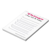 Aanbieding/NIET-te-uitvoeren lijst Notitieblok (Linkerzijde)