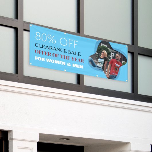 Aanbieding Op Voorraad Banner (Buitenkant Gebouw)