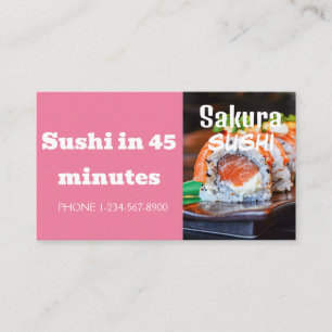 Aanbieding Sushi Levering Korting Visitekaartje