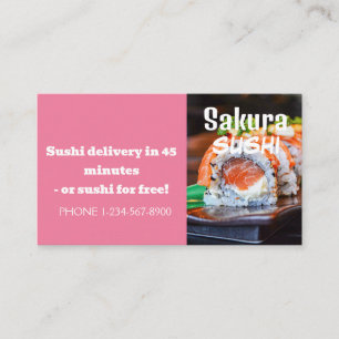 Aanbieding Sushi Levering Korting Visitekaartje