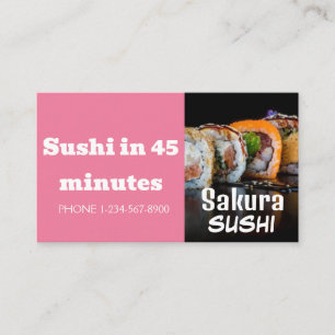 Aanbieding Sushi Levering Korting Visitekaartje