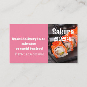 Aanbieding Sushi Levering Korting Visitekaartje