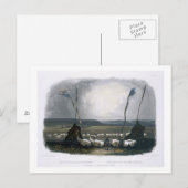 Aanbieding van de Mandan Indians, bord 14 van Volu Briefkaart (Voorkant / Achterkant)