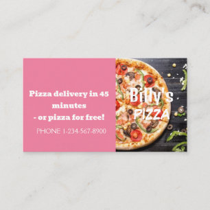 Aanbieding voor korting op levering via Pizza Visitekaartje