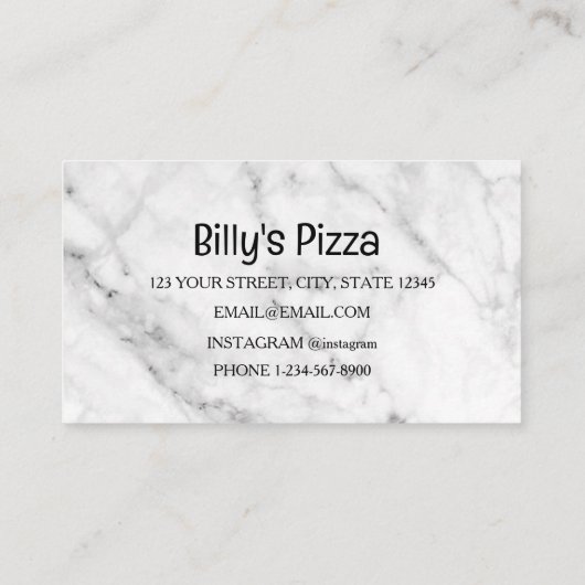 Aanbieding voor korting op levering via Pizza Visitekaartje (Achterkant)