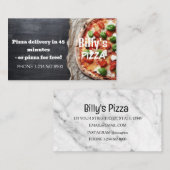 Aanbieding voor korting op levering via Pizza Visitekaartje (Voorkant / Achterkant)