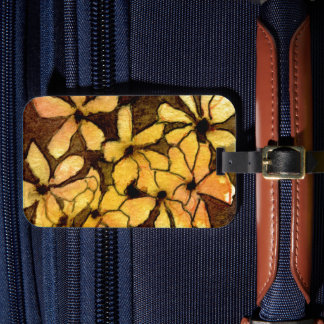 Aanbiedingen van mijn originele florale schilderij bagagelabel