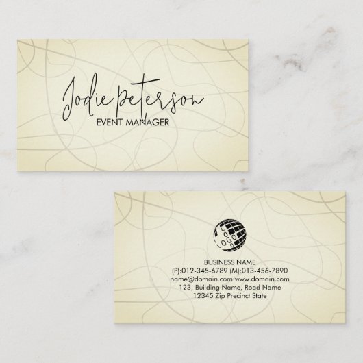 Aanbiedingspanner voor Event Manager Visitekaartje (Voorkant / Achterkant)