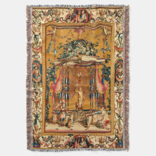 Aanbod op Bacchus Antiek French Tapestry Print Deken