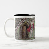 Aanbod van Abel en Melchisedech op Altar Tweekleurige Koffiemok (Links)