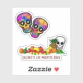Aanbod voor Dia de Los Muertos Sticker (Vel)