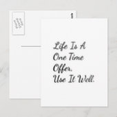 Aanbod voor één keer briefkaart (Voorkant / Achterkant)