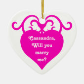 Aanbod voor harthuwelijk keramisch ornament (Voorkant)