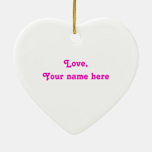 Aanbod voor harthuwelijk keramisch ornament (Achterkant)