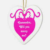 Aanbod voor harthuwelijk keramisch ornament (Links)