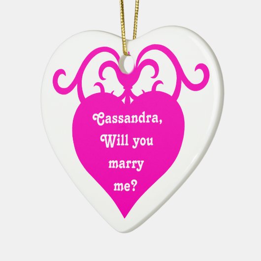 Aanbod voor harthuwelijk keramisch ornament (Links)