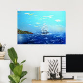 Aanbrengen in Drake's Bay Poster (Thuiskantoor)