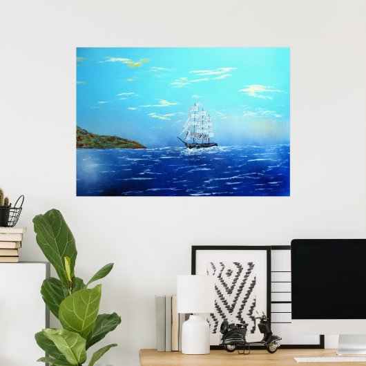 Aanbrengen in Drake's Bay Poster (Thuiskantoor)