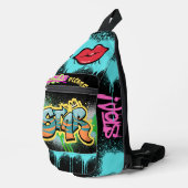 Aandacht alsjeblieft Elegant streetart spray Sling Bag (Rechterhoek)
