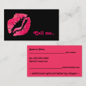 aandacht die lippenafdrukvisitekaartje krijgt visitekaartje (Voorkant / Achterkant)