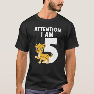Aandacht ik ben 5 jaar na de geboorte van de tijge t-shirt