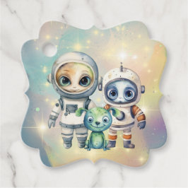 Aandacht Intergalactic Duidelijke Verjaardag Favor Bedankjes Labels