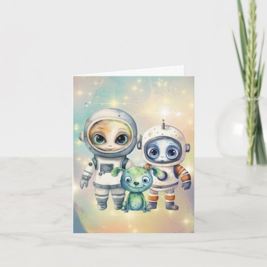 Aandacht Intergalactic Plain Dank u Kaart (Voorkant)