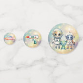 Aandacht Intergalactic Plain Verjaardag Confetti (Achterkanten)