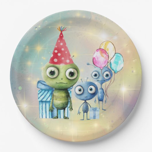 Aandacht Intergalactische Plain Paper Borden Papieren Bordje (Voorkant)