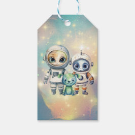 Aandacht Intergalactische Verjaardagscadeau Labels Cadeaulabel