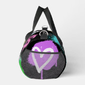 Aandacht Modern graffiti Spuitschilderij Zwart Plunjezak (Rechts)