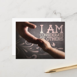 "Aandacht voor anderen" Motivatie Affirmatie Briefkaart