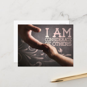 "Aandacht voor anderen" Motivatie Affirmatie Briefkaart