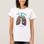 Aandacht voor astma Bloemen Longallergie T-shirt (Voorkant)