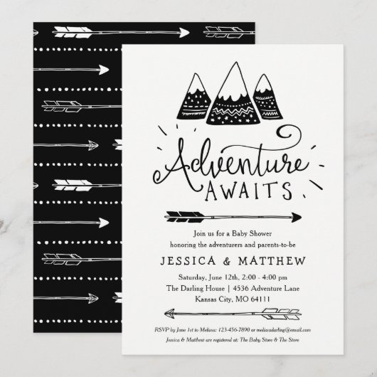 Aandacht voor baby Shower-uitvindingen Kaart (Voorkant / Achterkant)