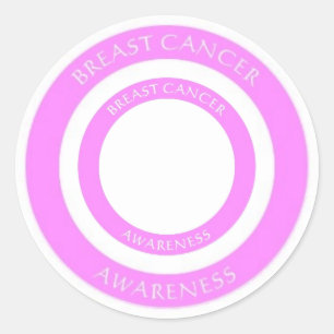 Aandacht voor borstkanker II-Sticker Ronde Sticker