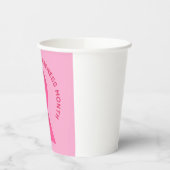 Aandacht voor borstkanker roze papieren bekers (Links)