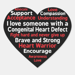Aandacht voor congenitale hartafwijkingen Week Ond Hart Sticker