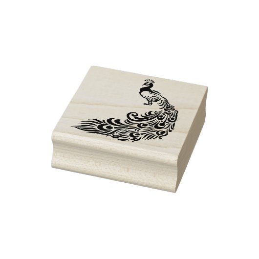 Aandacht voor De Tail Blue Peacock Rubberstempel (Stempel)