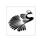 Aandacht voor De Tail Blue Peacock Rubberstempel (Afrduk)