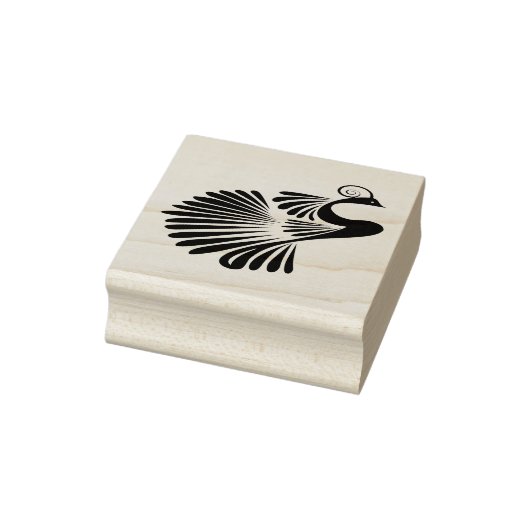 Aandacht voor De Tail Blue Peacock Rubberstempel (Stempel)