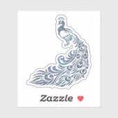 Aandacht voor De Tail Blue Peacock Sticker (Vel)