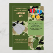 Aandacht voor het Birthday-leger Kaart (Voorkant / Achterkant)