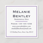 Aandacht voor het Paarse soennitisch barsten. Chev Vierkante Visitekaartje (Achterkant)